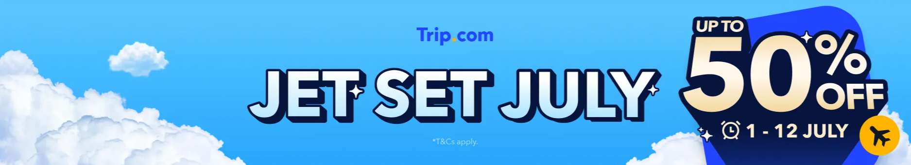 Jet Set July Sale: Save Up to 50% Off Travel