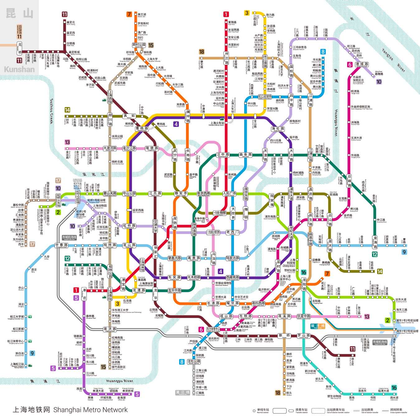 แผนที่รถไฟฟ้าเซี่ยงไฮ้ 2026