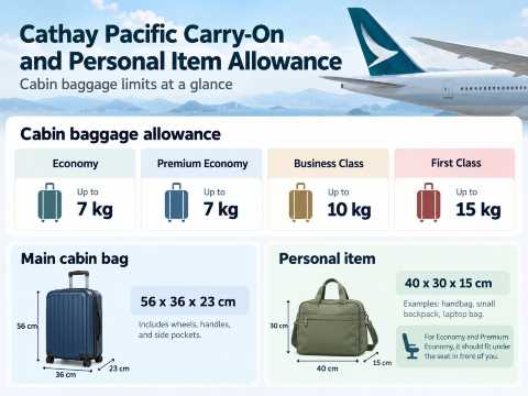 Cathay Pacific Carry-On and Personal Item Allowance