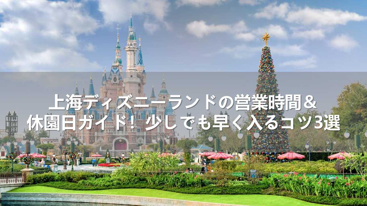 上海ディズニーランドの営業時間&休園日ガイド!少しでも早く入るコツ3選