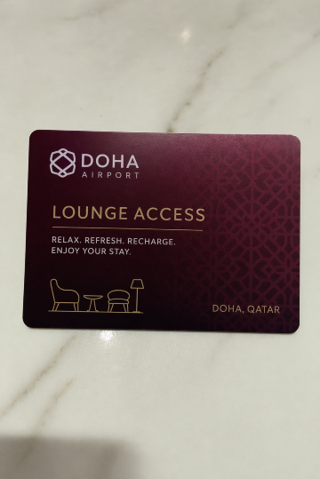 Doha Airport Lounge Access card