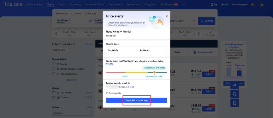 How to Set Price Alerts on Trip.com