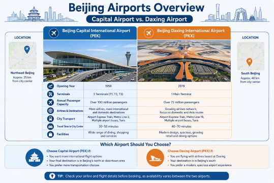 Beijing Airports Overview: Capital Airport vs. Daxing Airport