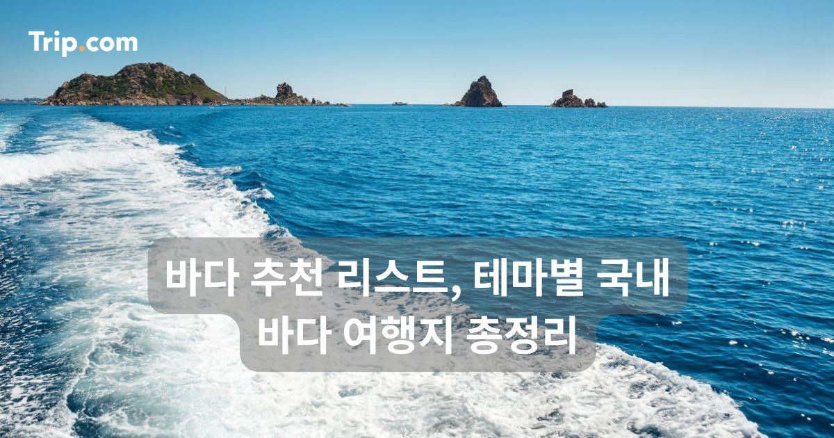 바다 추천 리스트, 테마별 국내 바다 여행지 총정리 | 트립닷컴