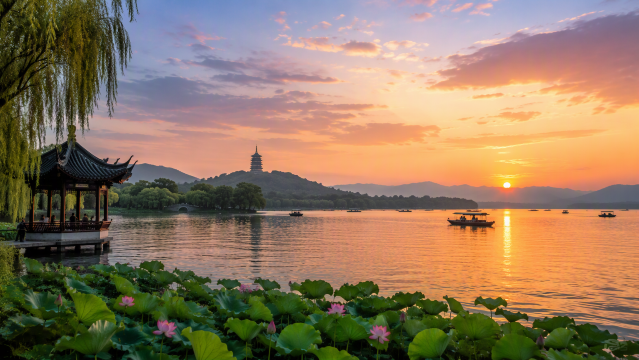 西湖の風景