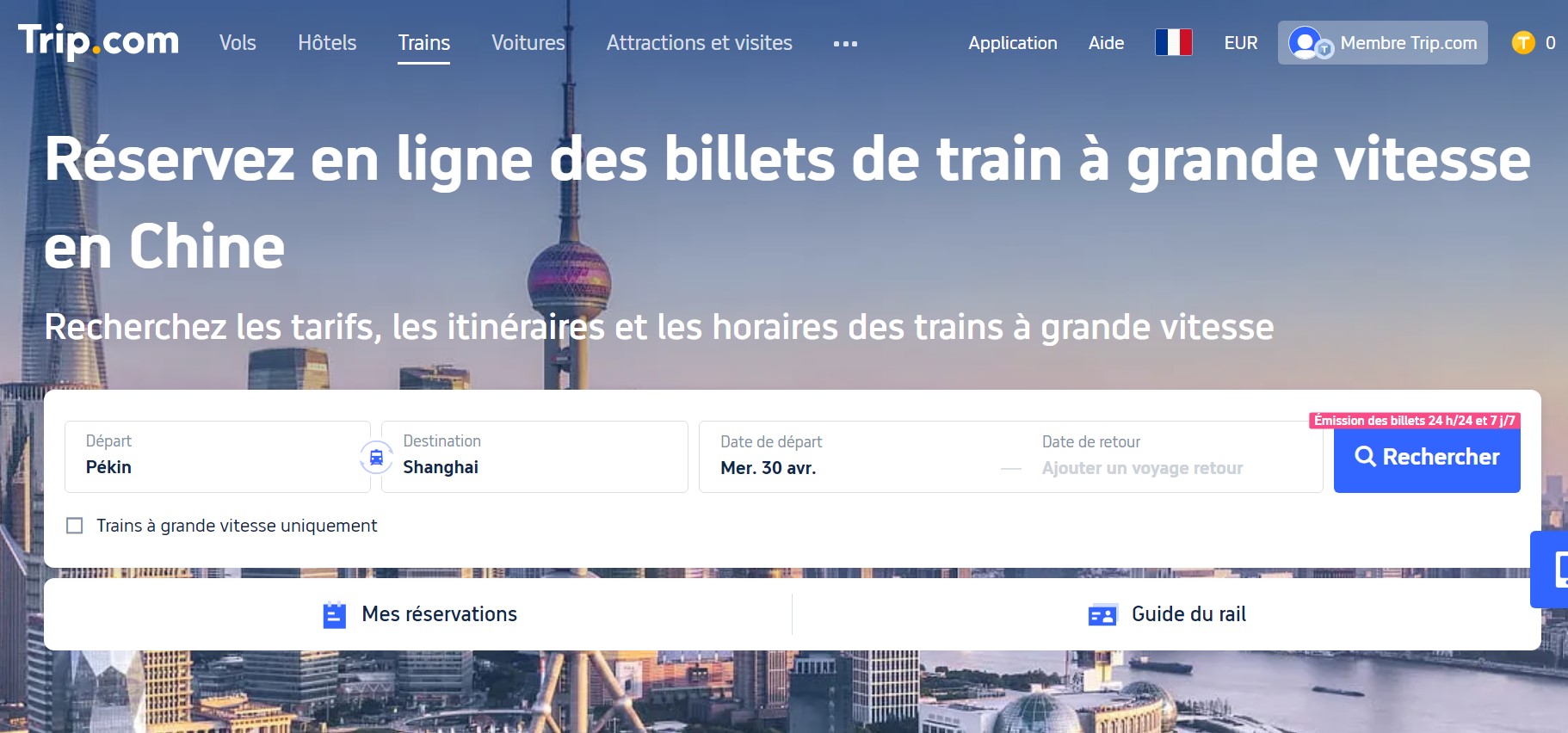 Comment réserver des billets de train en ligne