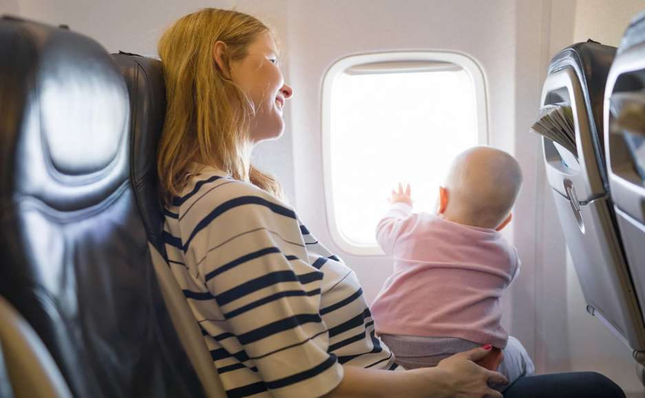 baby on plane