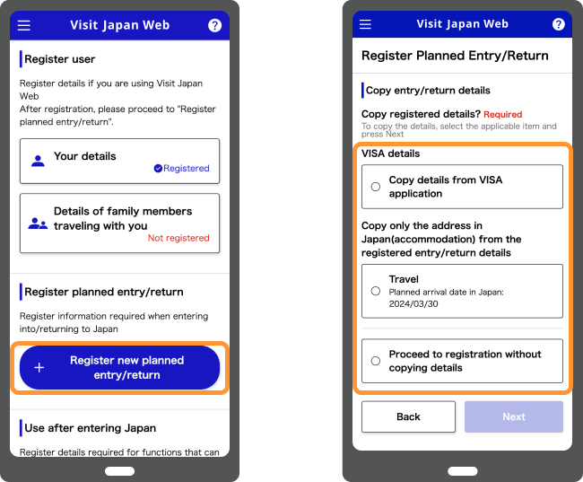 Đăng ký kế hoạch nhập cảnh