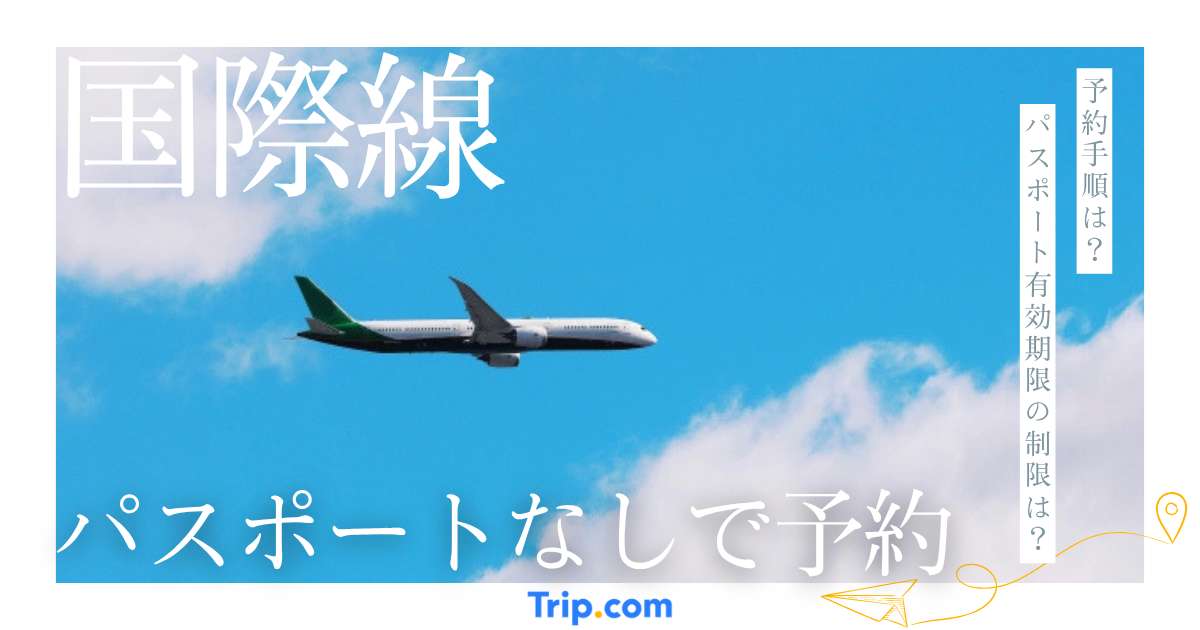 国際線はパスポートなしで予約できる！注意点と手順を解説