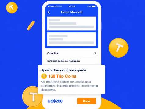 Como ser membro da Trip.com e acumular Trip Coins?