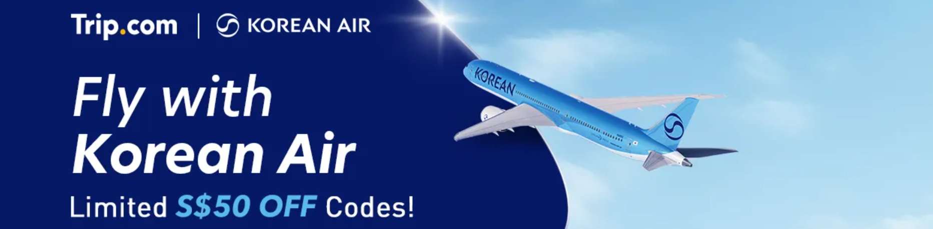 新加坡 Trip.com 优惠码: 大韩航空优惠