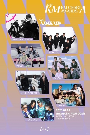 KM CHART AWARDS 2026【第1弾発表】豪華出演アーティスト一覧