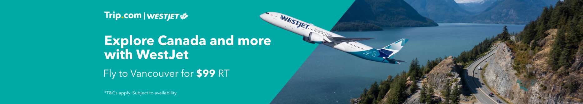 Trip.com x WestJet: $99 RT Flights to Vancouver
