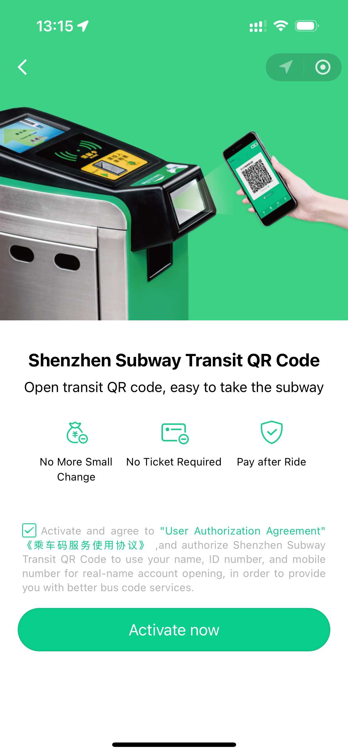 WeChat pour prendre le métro