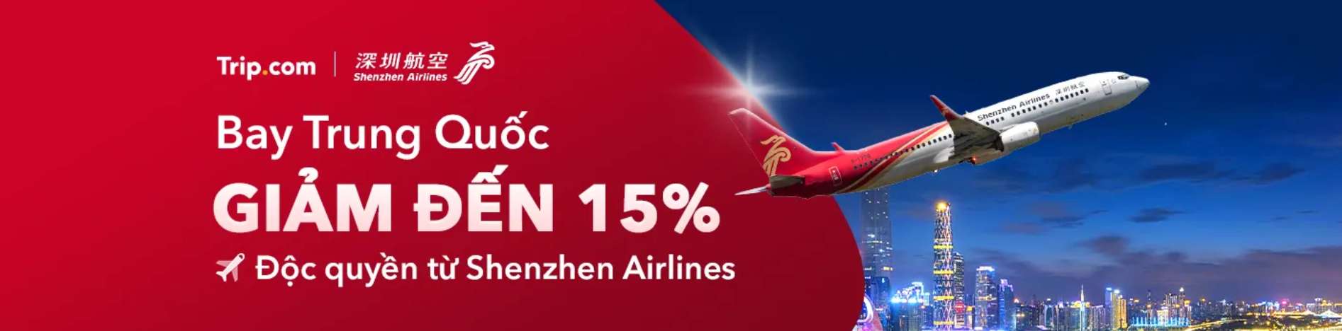 Bay Trung Quốc cùng Shenzhen Airlines
