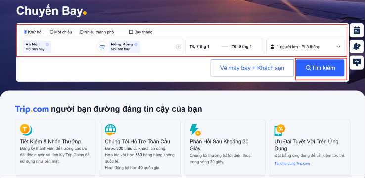 Hướng Dẫn Quy Trình Đặt Vé Máy Bay | Trip.com