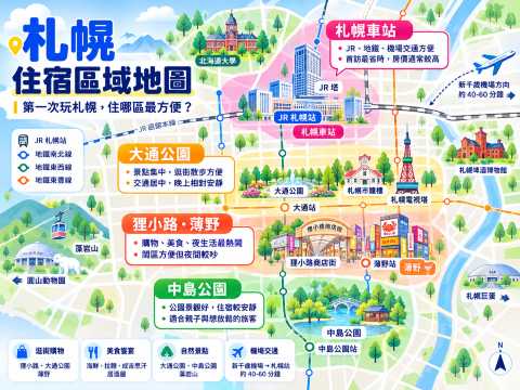 札幌住宿區域地圖