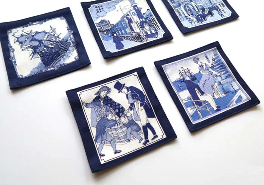 横浜絵コースター(伝統横濱スカーフMarca)