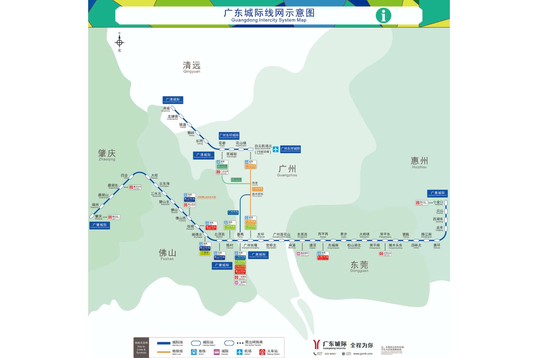 Guangdong Intercity System Map
