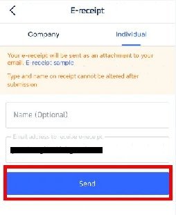 Get E-Receipt | Step 3: Enter Details for Receipt