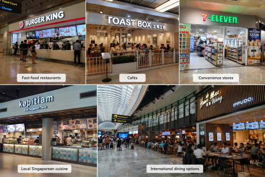 Food dining at Changi airport