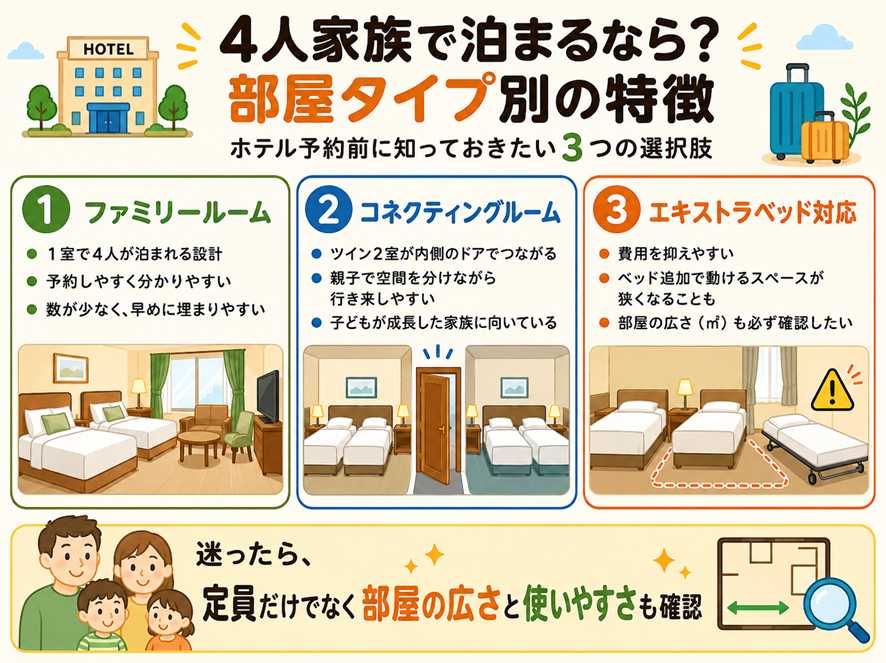 部屋タイプをしっかり確認する