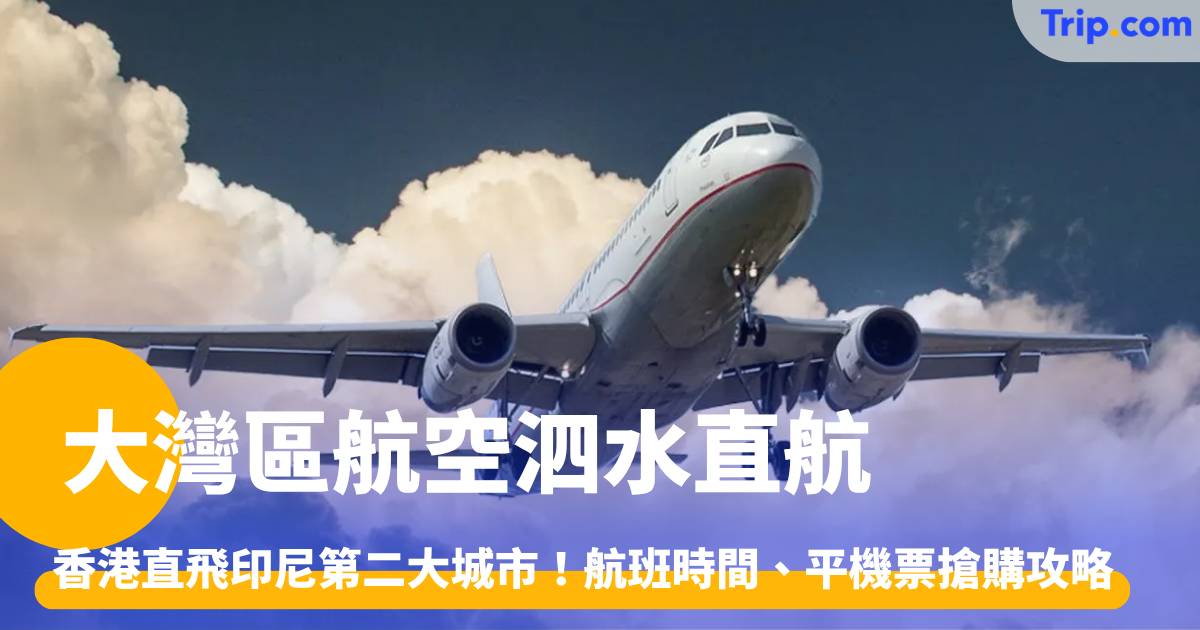 大灣區航空泗水直航｜香港直飛印尼機票優惠、航班時間表、行李政策與泗水自由行攻略 | Trip.com