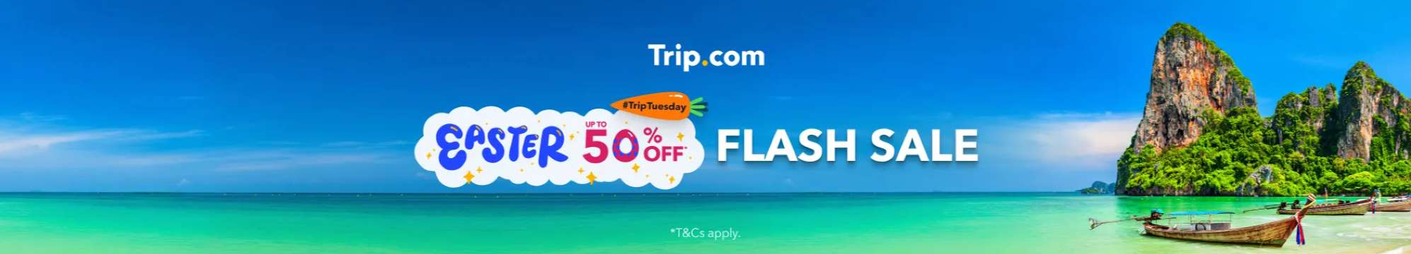 Trip.com TripTuesday Easter Flash Sale