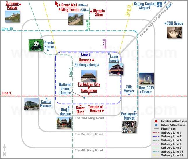 beijing attraction map