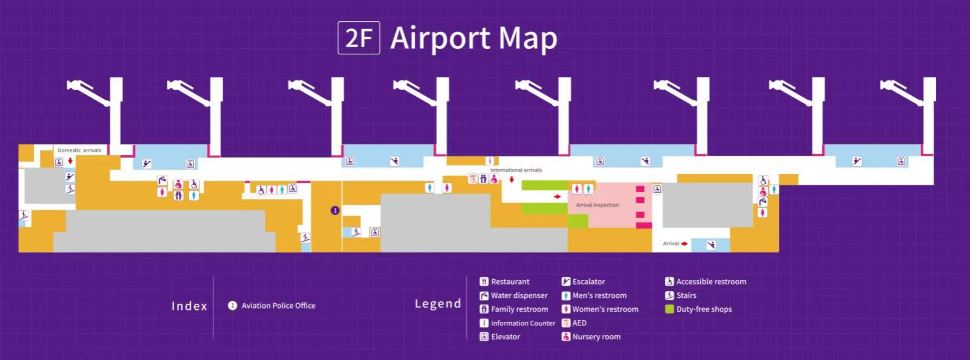 แผนผังสนามบินไทจง ชั้น 2