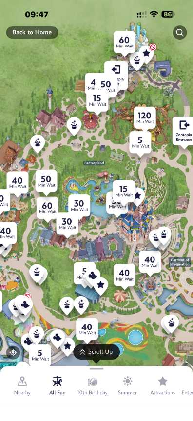 Use the Shanghai Disney Resort Official App