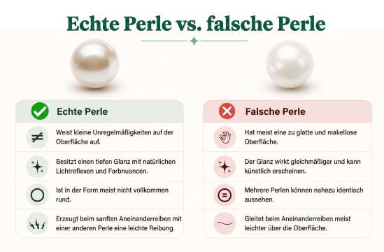 Echte Perle vs. falsche Perle