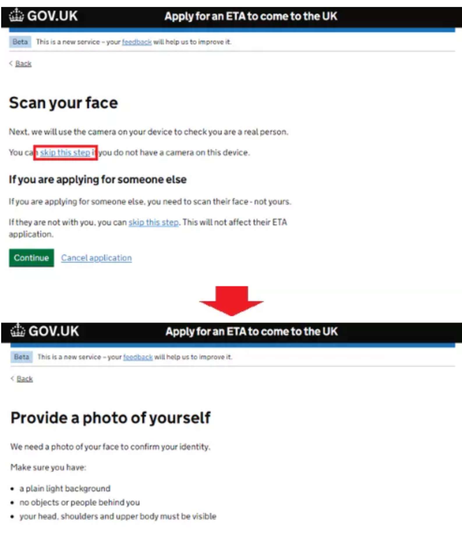How to apply ETA UK step 5