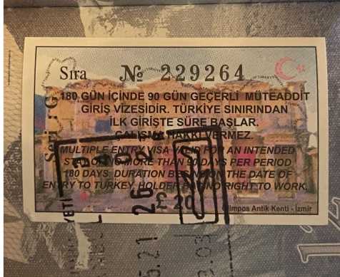 Turkey Traditional Arrival Card