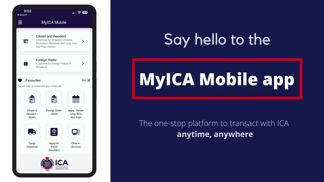 MyICA Mobile App SG