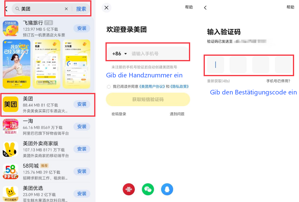 Schritt 1: App herunterladen und registrieren