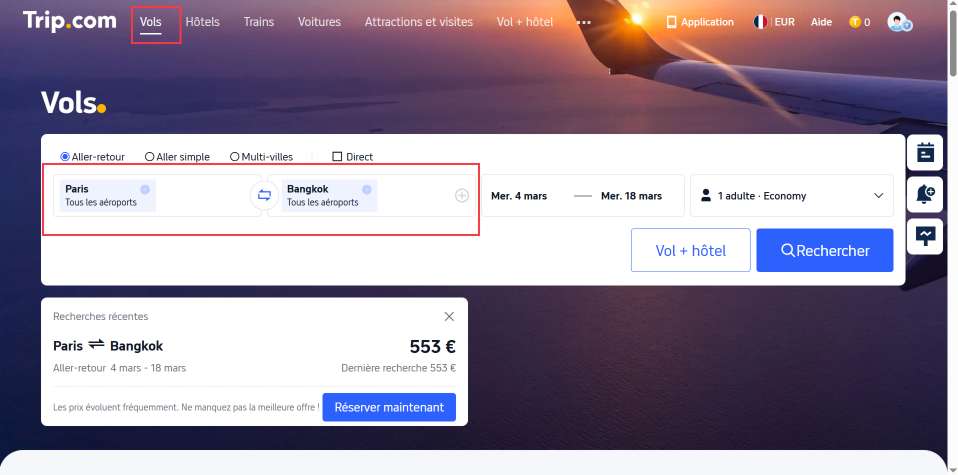 Comment réserver un billet d'avion pour quelqu'un d'autre en ligne ?