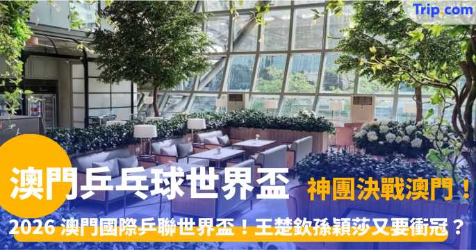 2026 澳門乒乓球世界盃 | 搶飛攻略、賽程及 5 大觀賽指南 |Trip.com