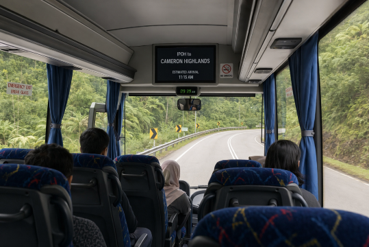 travelling ipoh to cameron highlands by bus