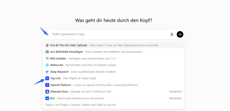 Trip.com App in ChatGPT nutzen