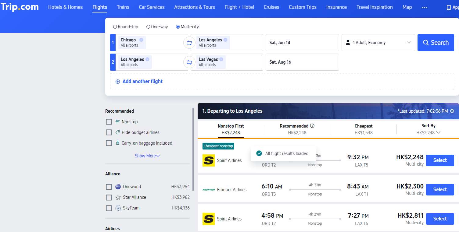 How to Easily Book Multi-City Flights - Click on "Multi-City."