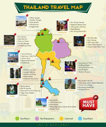 Thailand Tourist Map