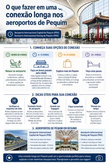 O que fazer durante uma conexão longa nos aeroportos de Pequim