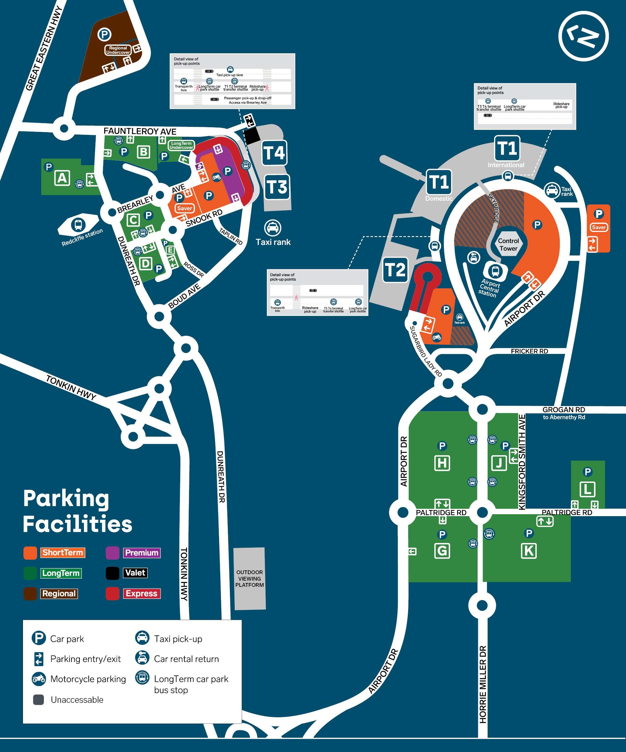 Perth Airport Map