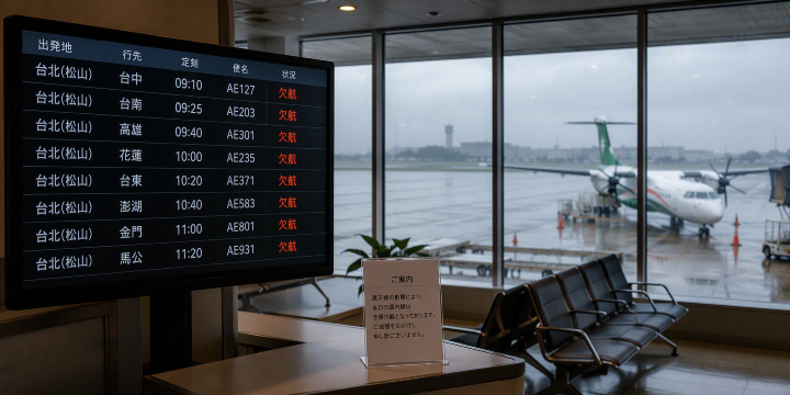 台湾国内線欠航