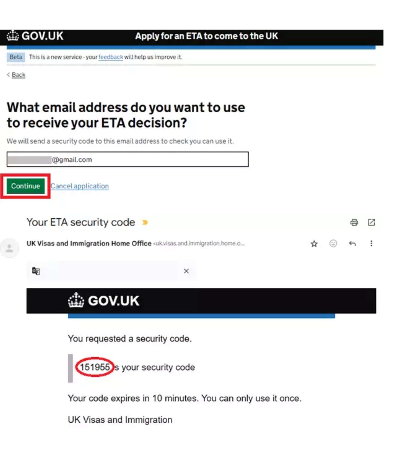 How to apply ETA UK step 2