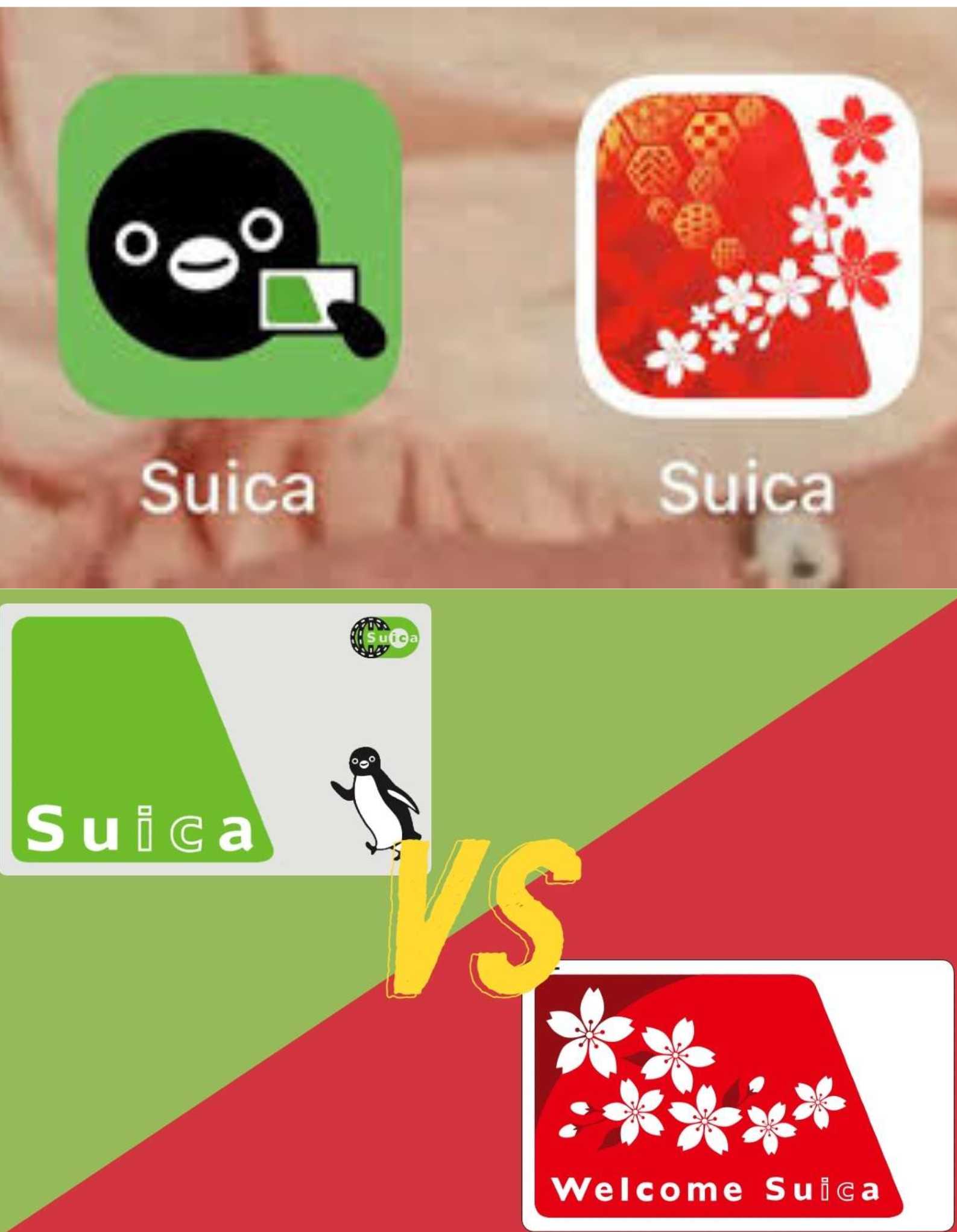 Red Suica App and Green Suica App