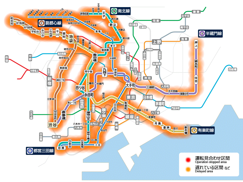 แผนที่รถไฟญี่ปุ่น (Tokyo Metro)