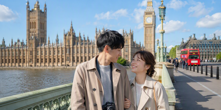 ロンドンの新婚旅行
