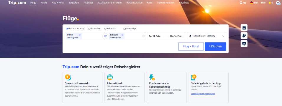 Geben Sie Ihren Abflugort ein